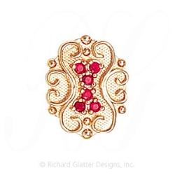 GS534 R - 14 Karat Gold Ruby Slide 